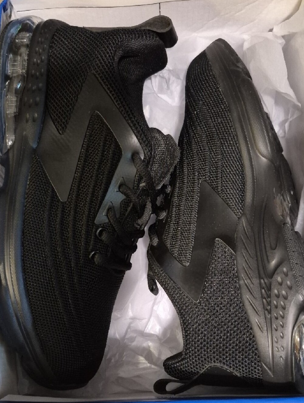 JERKO Men's Black Knit Running Sneakers - Picture 4 of 8